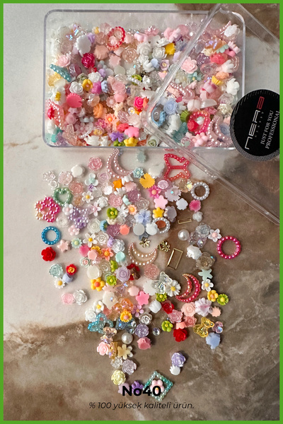 Nera Classy 3D Charm Tırnak Süsü, Protez Tırnak Nail Art Süsleme Charm