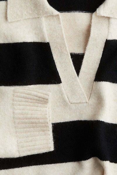 H&M Fine-knit Collared Jumper