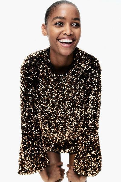 H&M Sequined A-line dress