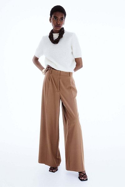H&M Wide twill trousers