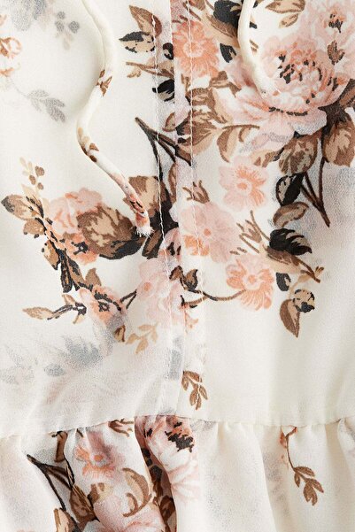 H&M Flounced chiffon blouse