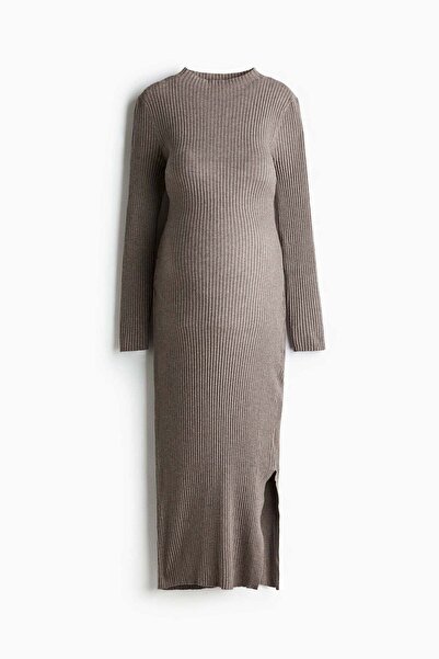 H&M MAMA Rib-knit turtleneck dress