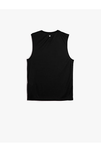 Koton Sports Tank Top Stripe Printed Crew Neck Αμάνικο
