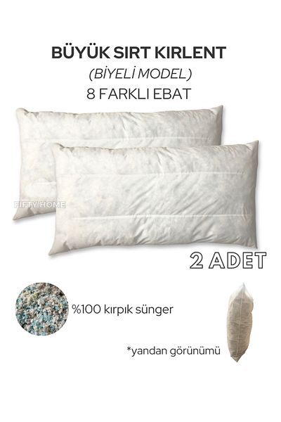 FIFTY-FIFTY Large Sirt Throw Pillow Inner Padding - 8 Different Sizes Seat Back Throw Pillow Cushion Piping Model