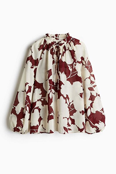 H&M Crinkled chiffon blouse
