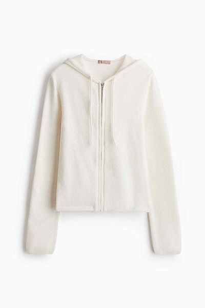 H&M Zip-through chenille hoodie