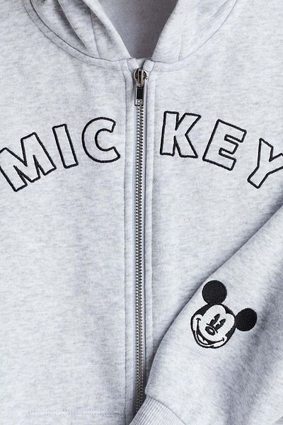 H&M Motif-detail zip-through hoodie