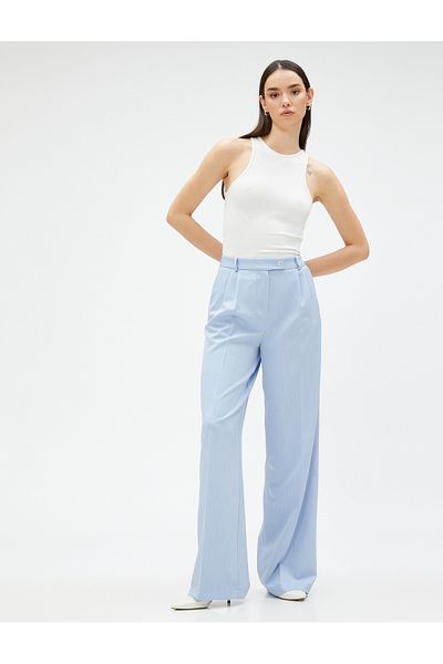 Koton Palazzo Trousers Pleated Pocket Detailed