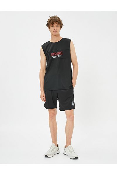 Koton Спортен потник с щампа на лозунг и шевове