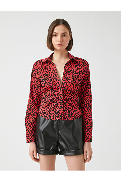 Koton Long Sleeve Leopard Printed Shirt