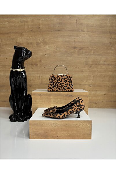 MADAM Leopar desen sitiletto,Leopar desen abiye çanta