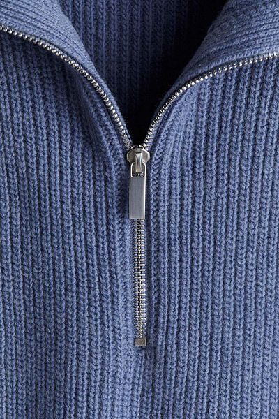 H&M Zip-top rib-knit jumper