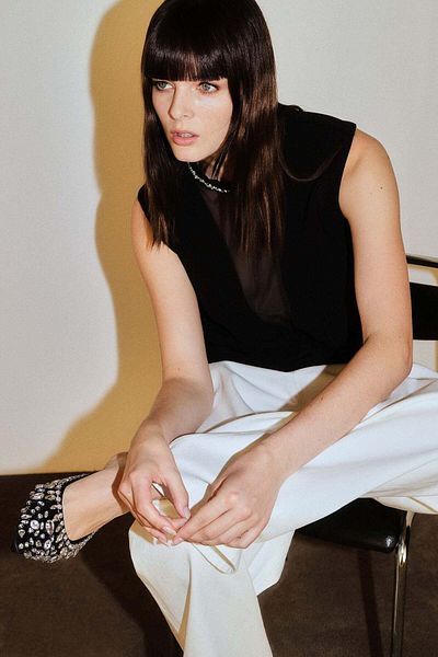H&M Rhinestone-embellished top