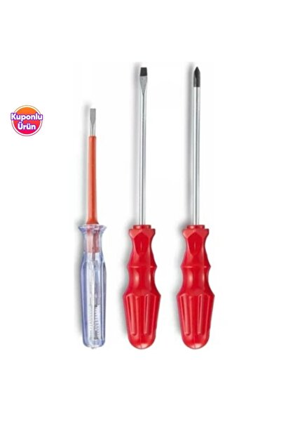 BK HIRDAVAT BK 3'LÜ SET DÜZ,YILDIZ TORNAVİDA IŞIKLI KONTROL KALEMİ