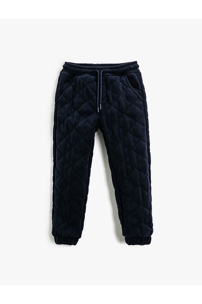 Koton Pantaloni de sport Polar Jogger, cu buzunar matlasat, legat în talie