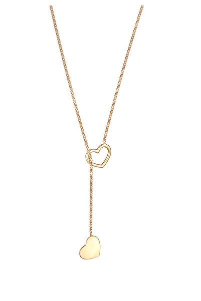 ELLI Dámský náhrdelník s přívěskem ve tvaru Y ve tvaru srdce, stříbro 925