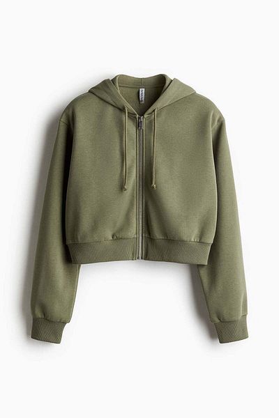H&M Cropped zip-through hoodie