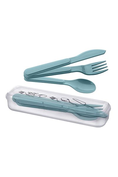 FRD GROUP Self-Boxed Hygienic Plastic Picnic Type Fork Spoon Knife Set (5235)