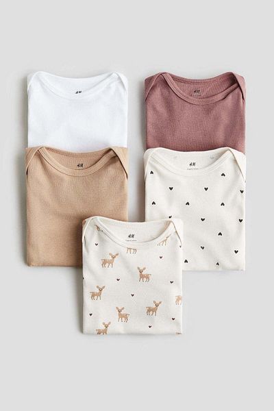 H&M 5-pack long-sleeved bodysuits