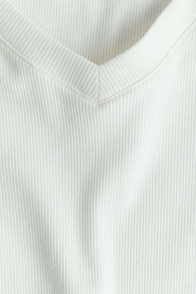 H&M Ribbed V-neck Top