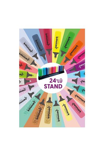 penmark Phosphor Pen Silvery-Neon-Pastel 24 Colors Super Box Set