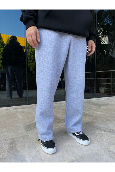 XPUPPETWEAR Premium Winter Oversize Sweatpants - Ρυθμιζόμενο πόδι - ΓΚΡΙ