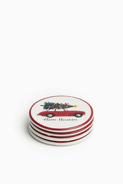 H&M 4-pack porcelain coasters