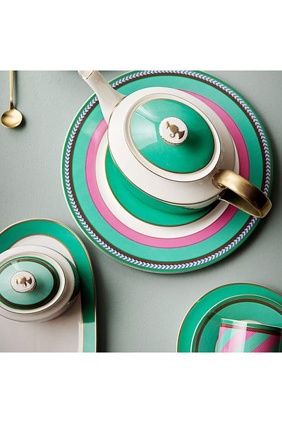 Pip Studio Chique Pink Green Porcelain Dinner Plate 28 Cm