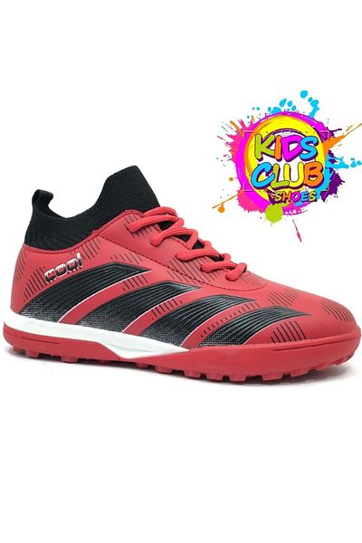 Kids Club Shoes Cool Neymar Socks Pantofi de fotbal pentru copii roșii
