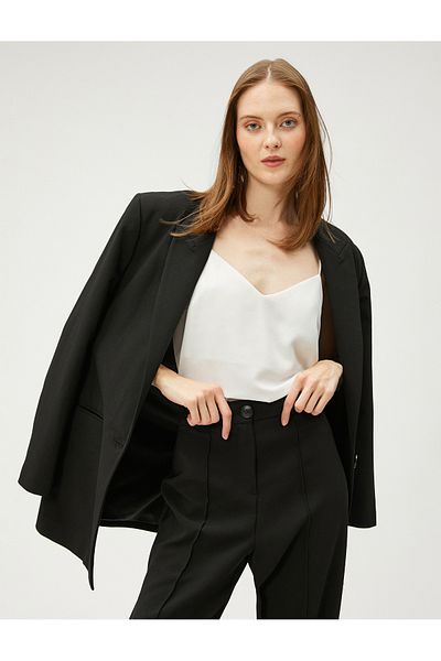 Koton Satin-Tanktop mit Trägern und V-Ausschnitt