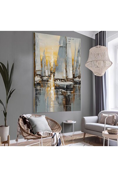 EMYA HOME Εκτύπωση σε καμβά με θέμα τα ιστιοπλοϊκά σκάφη