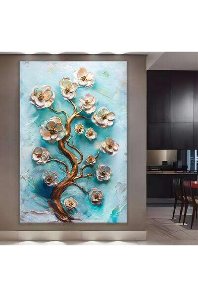 EMYA HOME Ζωγραφική σε καμβά ζωντανά λουλούδια