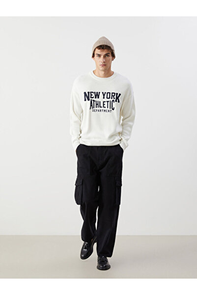 LC Waikiki Black Comfortable Fit Gabardine Men's Cargo Pants