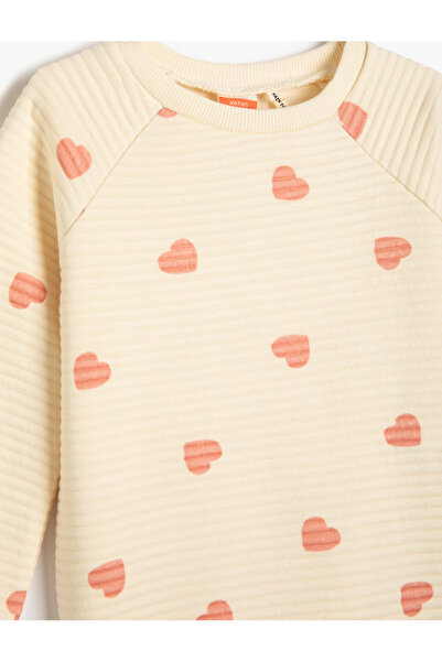 Koton Sweatshirt Pamuklu Kalpli Bisiklet Yaka