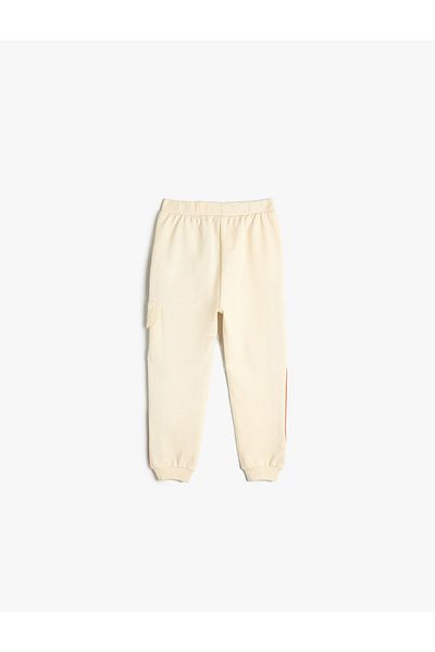 Koton Jogger Sweatpants with Tie Waist and Pockets Printed Cotton