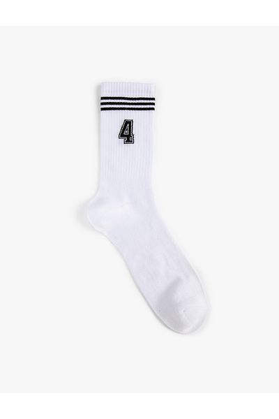 Koton Socket College Socks Letter Brodat