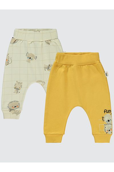 Civil Baby 6-18 Months Baby Boy Mustard Color 2-Piece Single Bottom Without Booties