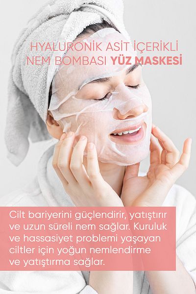 Besame Hyaluronic Acid Provitamin B5 Moisture Bomb Paper Face Mask 10 Pack