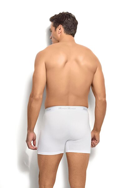 Jiber Men's White Cotton Lycra Boxer 156