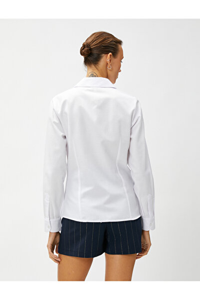 Koton Basic Poplin ing, hosszú ujjú darts