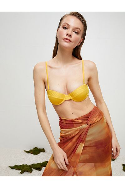 Koton Τοπ μπικίνι με υφή Şahika Ercümen Underwire