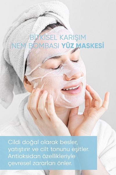 Besame Herbal Mix Herbal Mixture Moisture Bomb Paper Face Mask 10 Pack