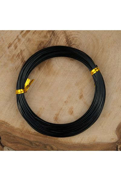 Prestij Boncuk Black Color Enamel Coated Copper Wire 1 mm Jewelry Crown Flower Hobby Design Handwork Experiment Wire