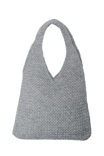 SHERIN Gray Knitwear Shoulder Bag