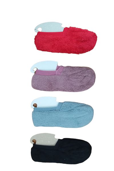 Nana & Mayka Moda Balerini de iarnă pentru femei - Cizme de pluș din lână, 4 bucăți, papuci de casă mixt 36-40