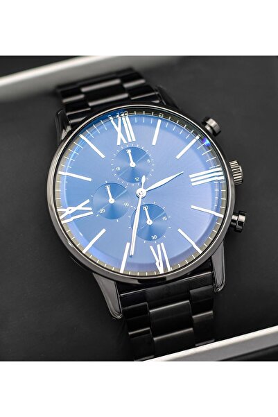 Leerybee Men's Wristwatch - Black Metal Cord, Friend Lover Birthday Anniversary Gift Special Boxed