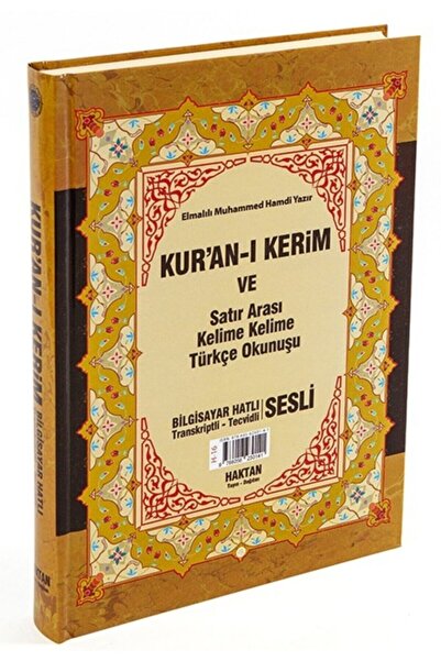 Haktan Yayın Dağıtım Rahleboy 3'lü (üç) Özellikli Arapça Hat , Türkçe Okunuşlu Tecvidli Ve Mealli Kur'an-ı Kerim 19x28
