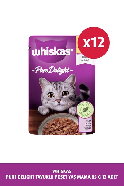 Whiskas Pure Delight Tavuklu Poşet Kedi Yaş Mama 85 G 12x