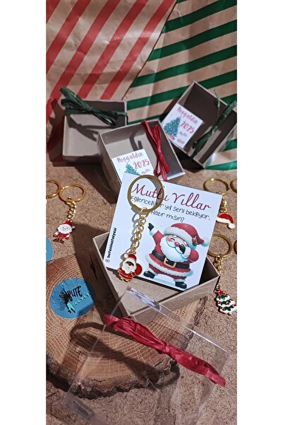 Butenin Atölyesi Yeni Yıl, Happy New Year, Yılbaşı Hediyesi Noel Baba Figürlü...