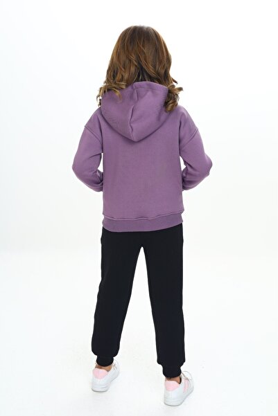 Toontoy Κοριτσίστικο Σετ Φόρμας με κουκούλα Φερμουάρ με τύπωμα